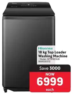 Makro Hisense Top Loader Washing Machine offer