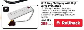 Makro ELLIES 12-Way Multiplug with High Surge Protection offer