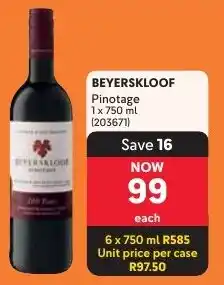 Makro BEYERSKLOOF Pinotage offer