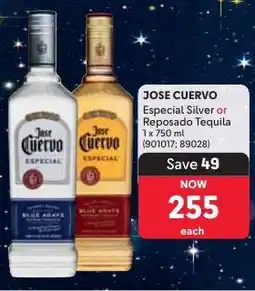 Makro JOSE CUERVO Especial Silver or Reposado Tequila offer