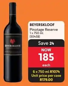 Makro BEYERSKLOOF Pinotage Reserve offer