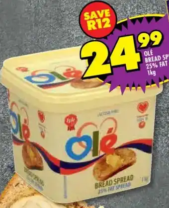 Ole bread spread 25% fat spread