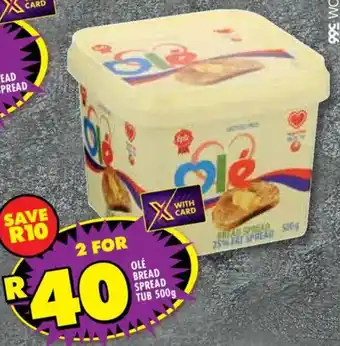 Olé bread spread tub