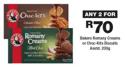 OK Liquor Bakers Romany Creams or Choc-Kits Biscuits Asstd. offer