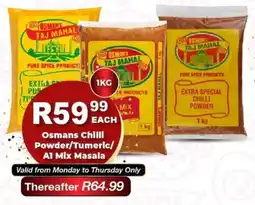 Take 'n Pay Osmans Chilli Powder/ Tumeric/ A1 Mix Masala offer