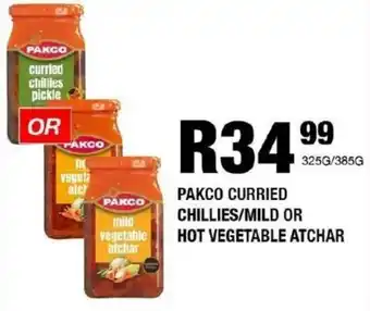 Take 'n Pay Pakco curried chillies/ mild or hot vegetable atchar offer