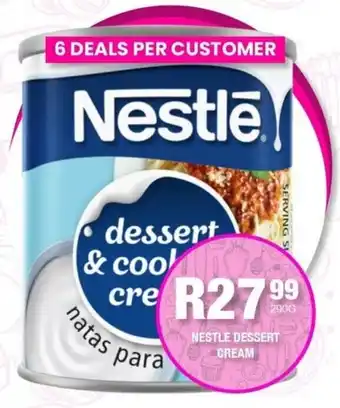 Take 'n Pay Nestle dessert cream offer