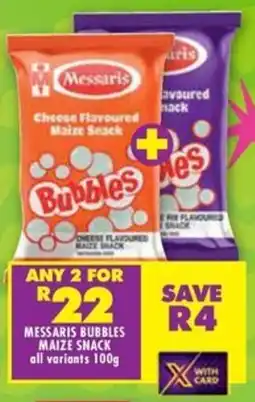 Shoprite Messaris bubbles maize snack offer