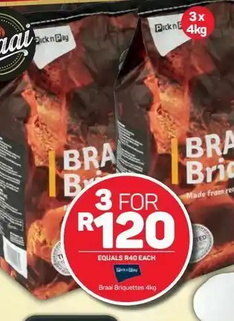 Pick n Pay Charcoal briquettes 3 offer