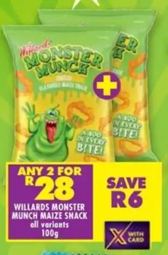Shoprite Willards monster munch maize snack offer