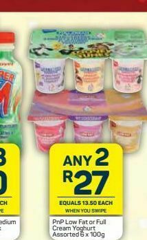 Pick n Pay Pnp yogurt 2 offer