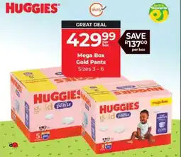 Baby City Huggies Mega Box Gold Pants offer