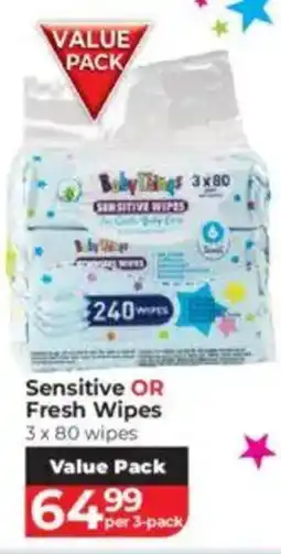 Baby City Baby Things Sensitive OR Fresh Wipes offer