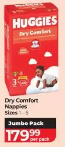 Baby City Huggies Dry Comfort Jumbo Pack offer