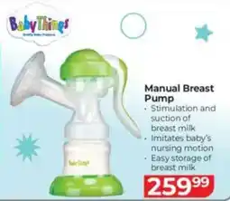 Baby City Baby Things Manual Breast Pump offer