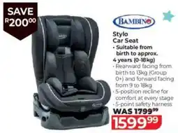Baby City Bambino Stylo Car Seat offer