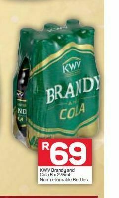 Pick n Pay Kwv brandy & cola offer