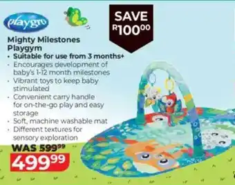 Baby City Playgro Mighty Milestones Playgym offer