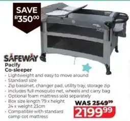 Baby City Safeway Pacify Co-sleeper offer
