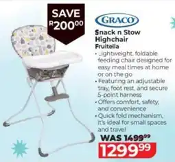 Baby City Graco Snack n Stow Highchair Fruitella offer