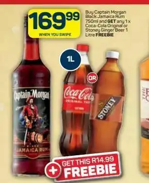 Pick n Pay Captain morgan black jamaica rum offer