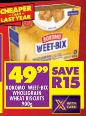 Shoprite Bokomo weet-bix wholegrain wheat biscuits offer
