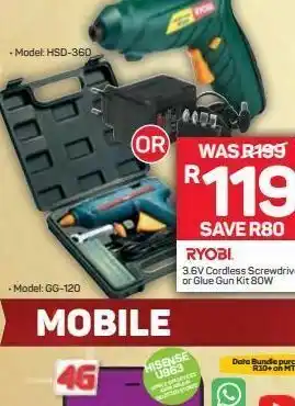 Pick n Pay Ryobi glue gun offer