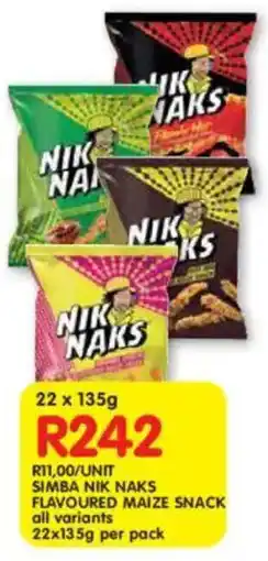 Shoprite Simba nik naks flavoured maize snack offer