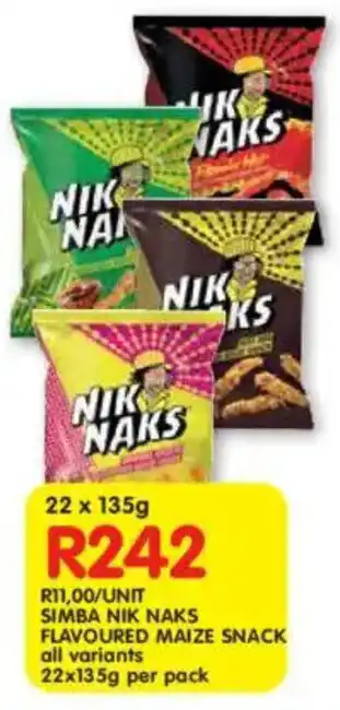 Simba nik naks flavoured maize snack