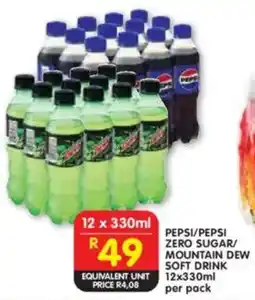 Shoprite Pepsi/ pepsi zero sugar/ mountain dew soft drink offer