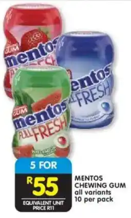 Shoprite Mentos chewing gum offer