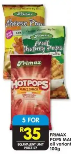 Shoprite Frimax pops maize snack offer