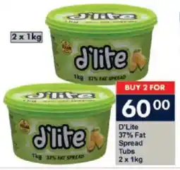 President Hyper D'Lite 37% Fat Spread Tubs offer