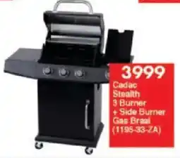 President Hyper Cadac Stealth 3 Burner + Side Burner Gas Braai offer