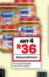 Pick n Pay Purity baby food 4 offer