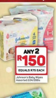 Pick n Pay Johnson's baby wipes 2 offer