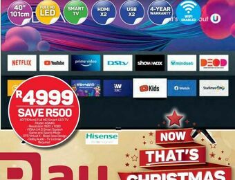 Pick n Pay Hypermarket Hisense 40" smart full hd led tv offer