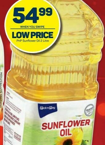 Pick n Pay Hypermarket Pnp sunflower oil offer