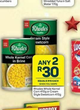 Pick n Pay Hypermarket Rhodes sweetcorn 2 offer