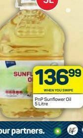 Pick n Pay Hypermarket Pnp sunflower oil offer