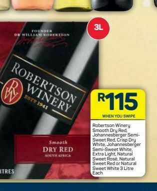 Pick n Pay Hypermarket Robertson winery wines offer