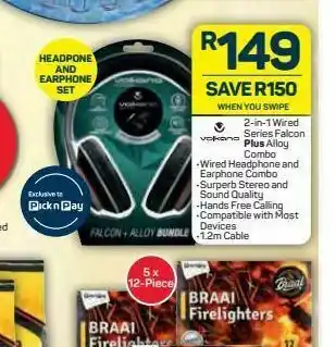 Pick n Pay Hypermarket Volkano headphone offer