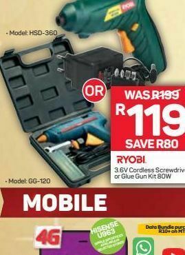 Pick n Pay Hypermarket Ryobi glue gun offer