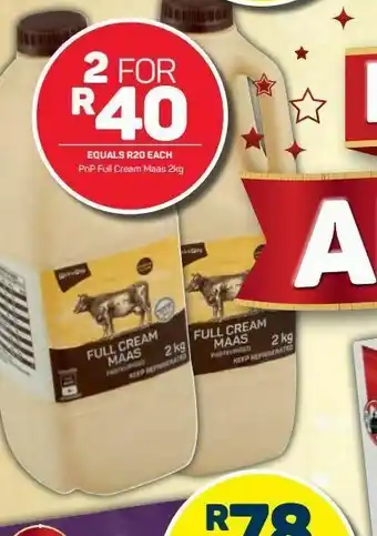 Pick n Pay Hypermarket Pnp full cream maas 2 offer