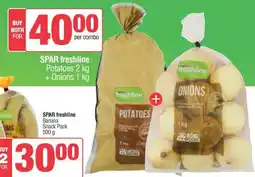 Spar SPAR freshline Potatoes 2 kg + Onions 1 kg offer