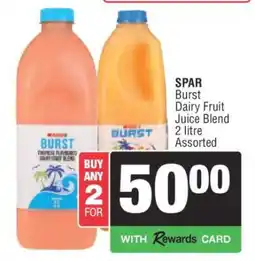 Spar SPAR Burst Dairy Fruit Juice Blend offer