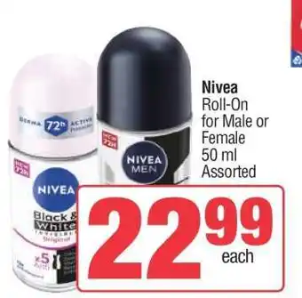 Spar NIVEA Roll-On offer