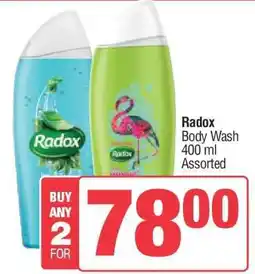 Spar RADOX Body Wash offer