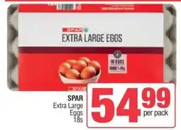 Spar SPAR Extra Large Eggs 18s offer