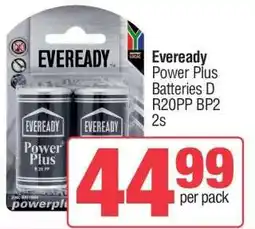 Spar Eveready Power Plus Batteries D offer
